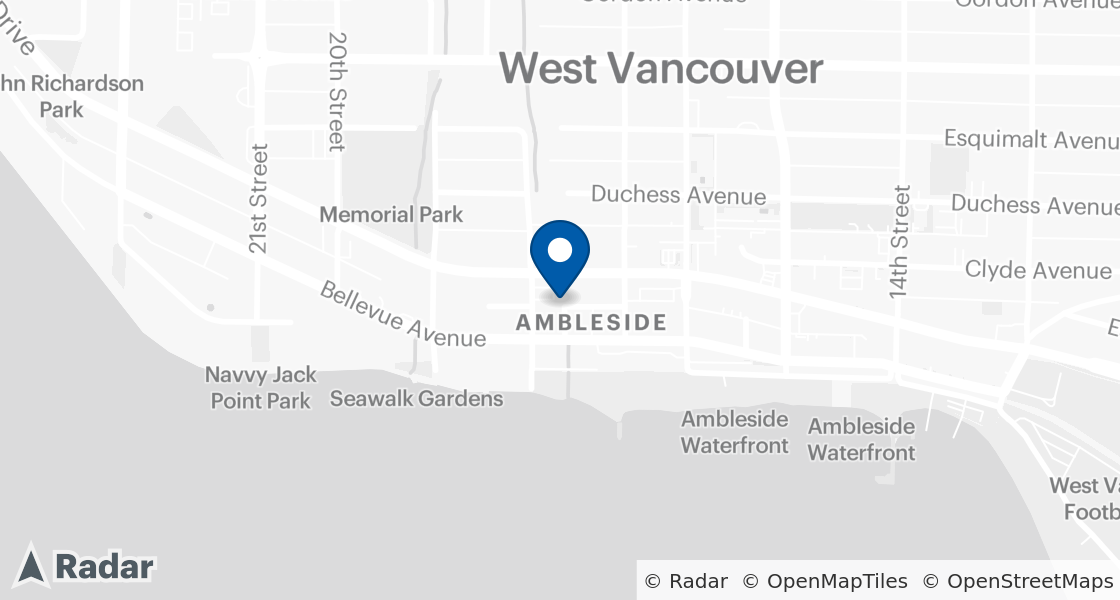 Carte de l'emplacement de Dairy Queen:: Hollyburn Plaza, West Vancouver, BC, V7V 1J4